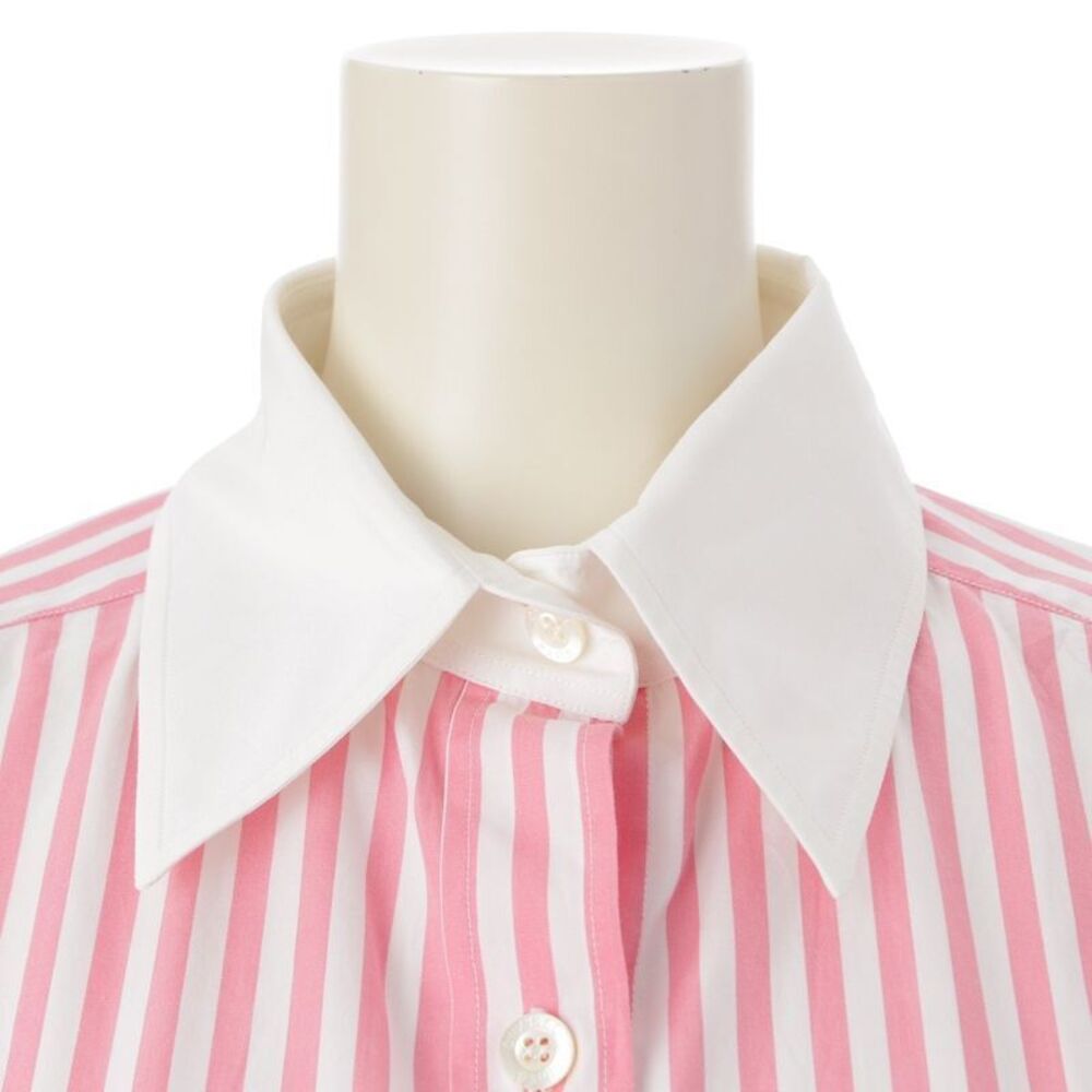 Chanel Coco Button Cropped Striped Pattern Shirt … - image 6